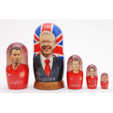Matryoshka nesting doll Manchester United with coach Free worldwide shipping