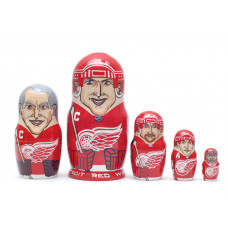 Matryoshka nesting doll Detroit Red Wings. Free worldwide shipping.