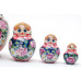 Matryoshka nesting doll with different roses and camomiles Free worldwide shipping