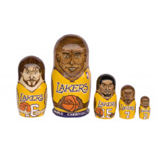 Matryoshka nesting doll Los Angeles Lakers. Free worldwide shipping.