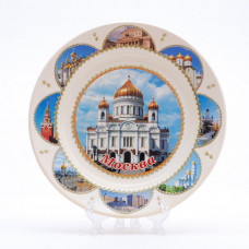Souvenir ceramic plate with stickers Cathedral of Christ the Saviour2 Free Worldwide shipping