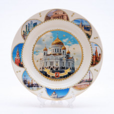 Souvenir ceramic plate with stickers Cathedral of Christ the Saviour5 Free Worldwide shipping