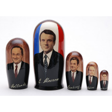 Matryoshka nesting doll French politicians. Free worldwide shipping.