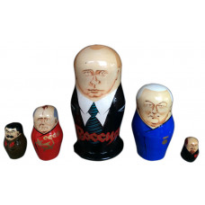 Matryoshka nesting doll Putin and soviet politians Free worldwide shipping
